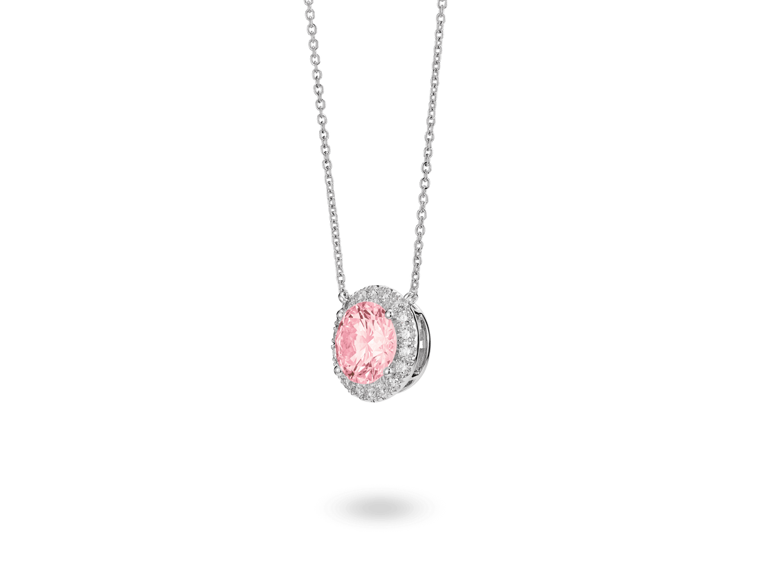 Lab-Grown Diamond 2ct. tw. Halo Pendant | Pink